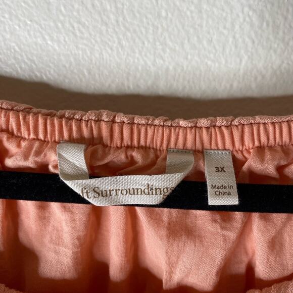 Soft Surroundings Gauze Off Shoulder Dress Bossa Nova Pink Easter Plus size‎ - Picture 3 of 6